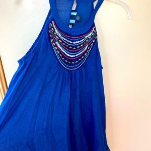 Blue Hi/Lo Detailed Halter